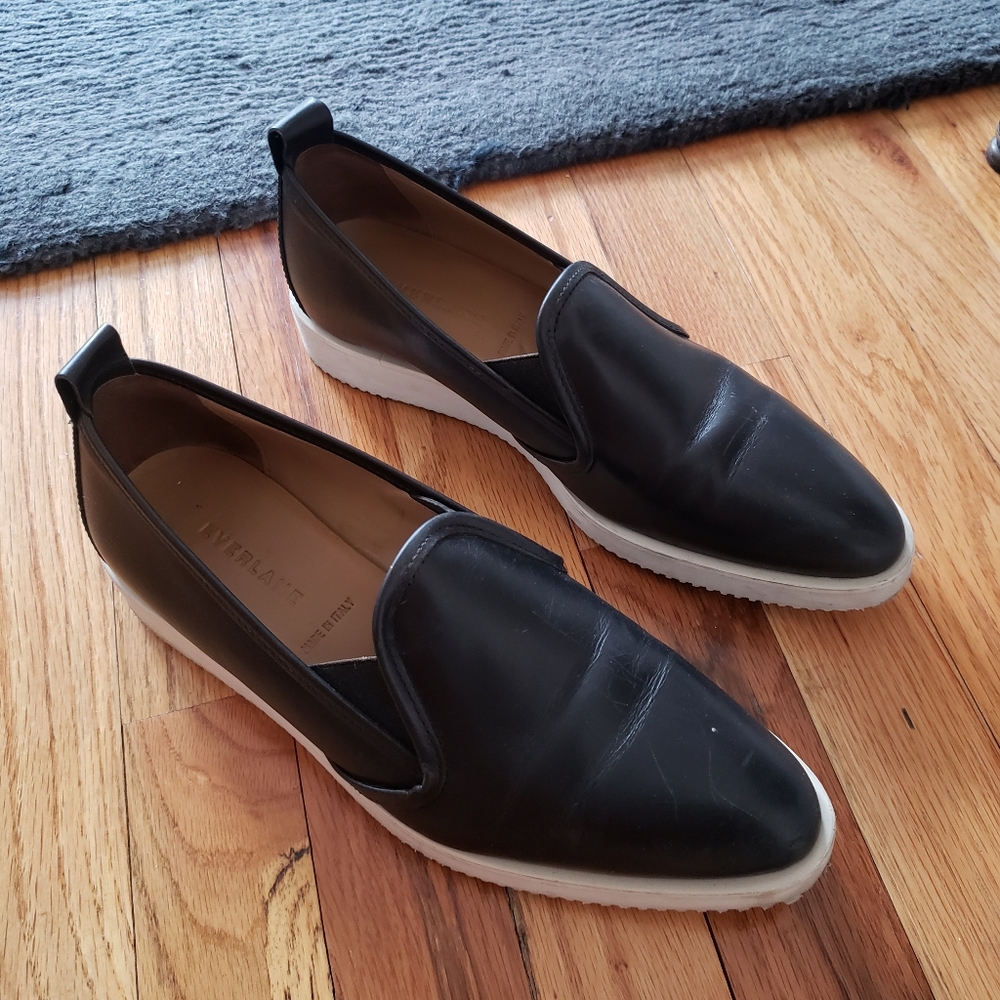 Everlane Leather Street Shoe Black + White
